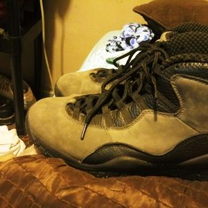 Grey and black Jordans